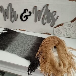 2 Knit Infinity Scarves